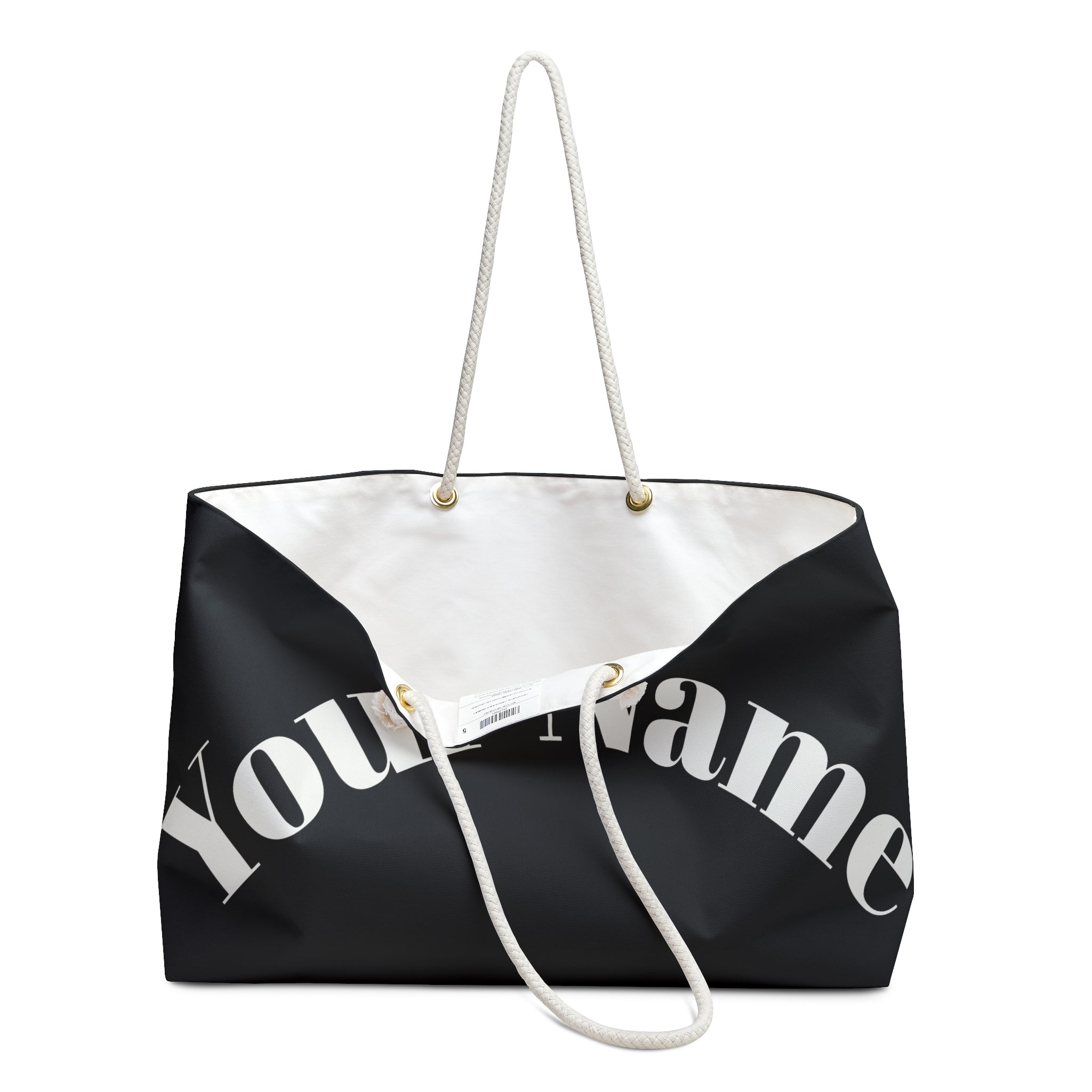 Custom Print Weekender Bag - Personalized Large Travel Tote ("Print it your way")
