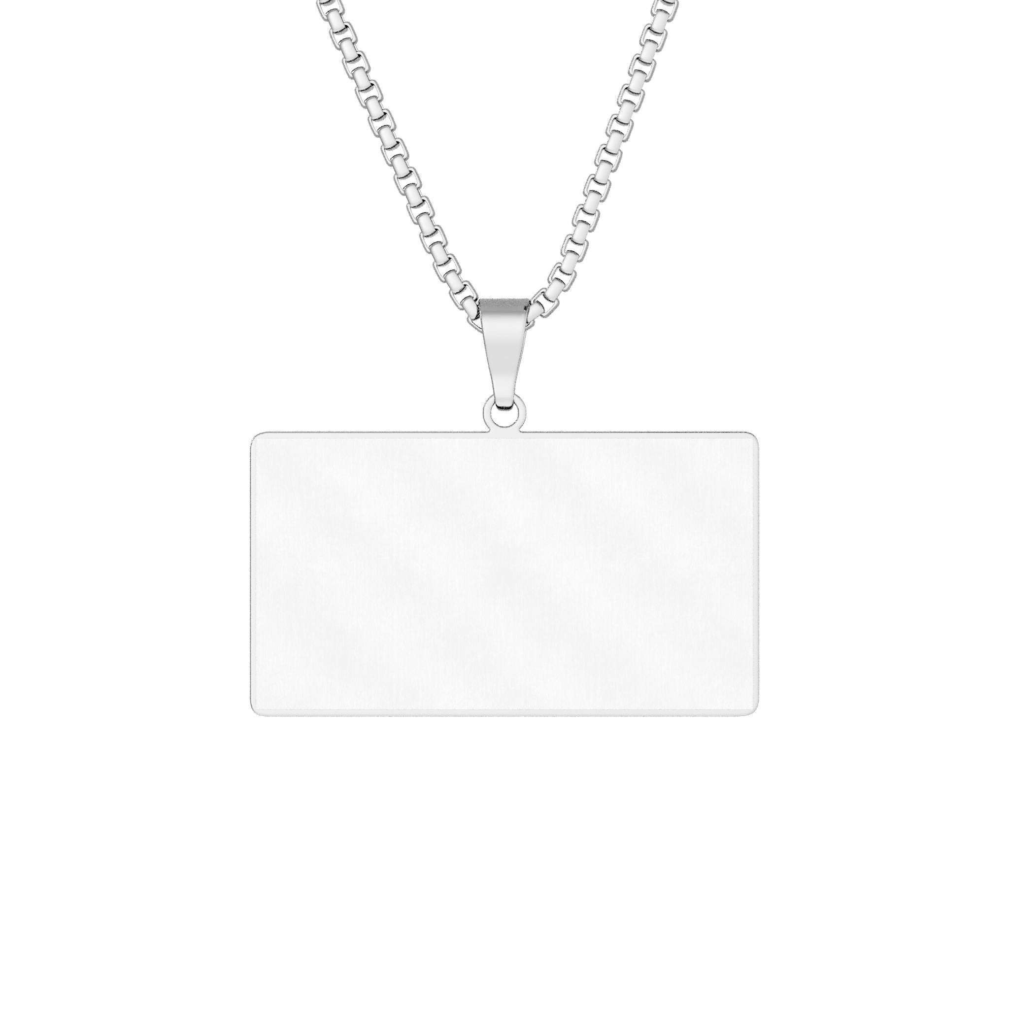 Custom Photo Rectangle Pendant Necklace — Personalized Picture Jewelry Gift