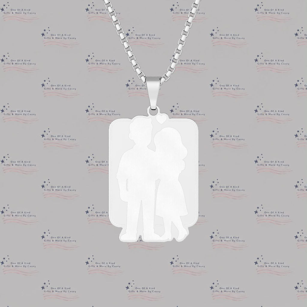 Custom Photo Rectangle Pendant Necklace — Personalized Picture Jewelry Gift