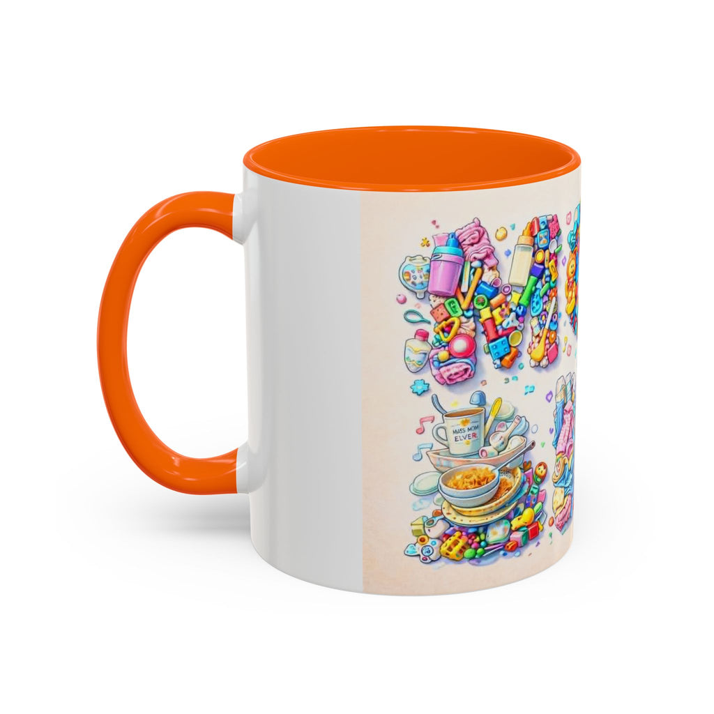 Baby Shower 'Mom to Be' Accent Coffee Mug — Cute Toy Lettering Design